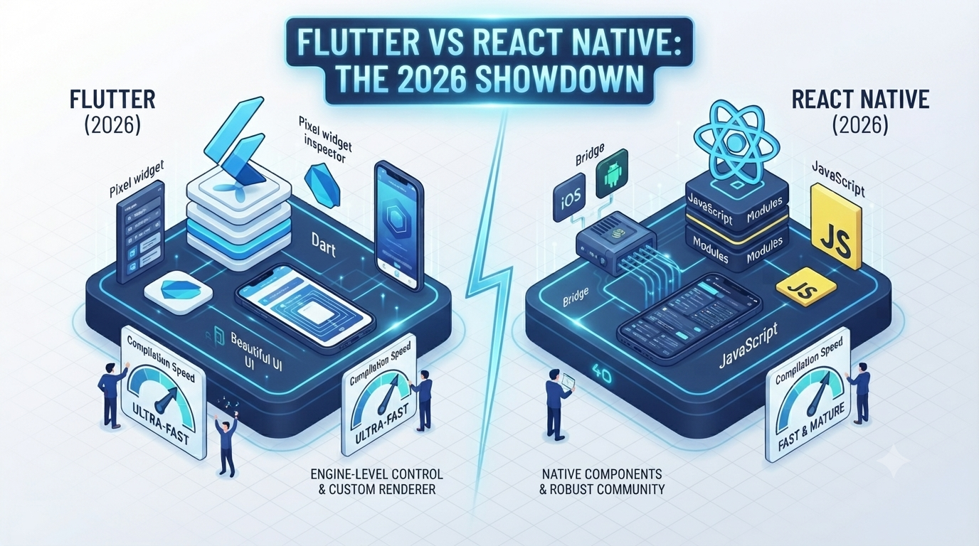 Flutter vs React Native - Mobile App Development Comparison
